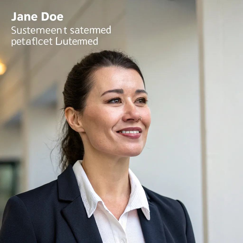 Portrait of a satisfied customer, Jane Doe